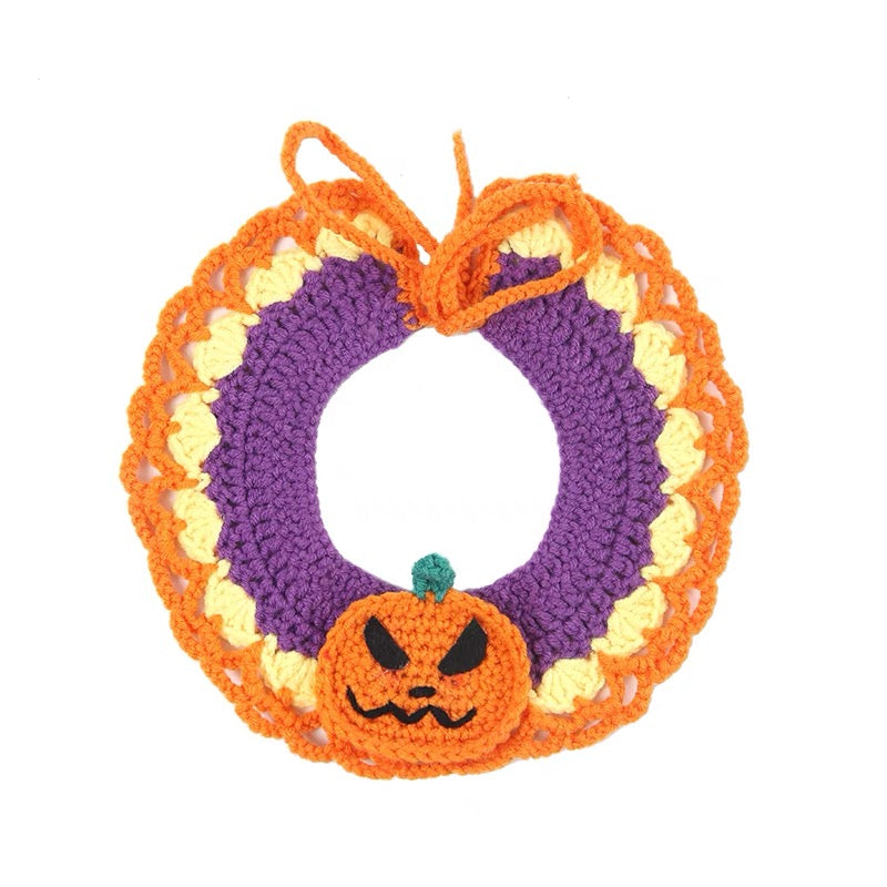 Halloween cat dog bib pumpkin costume