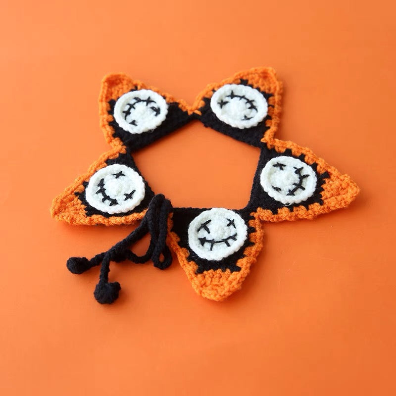 Halloween cat dog bib pumpkin costume