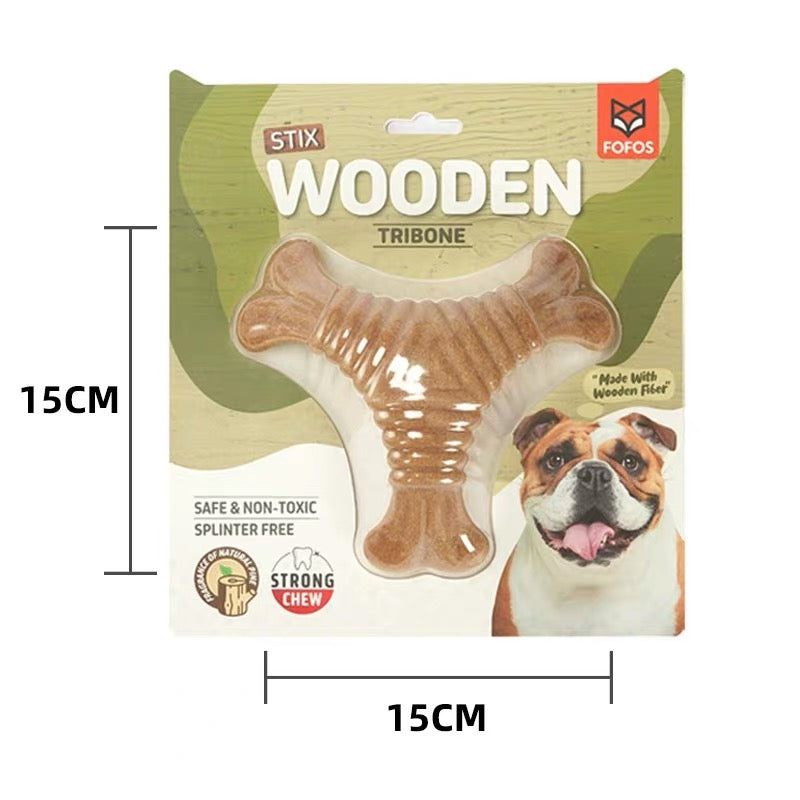 Natural wooden fiber dog strong chew toys