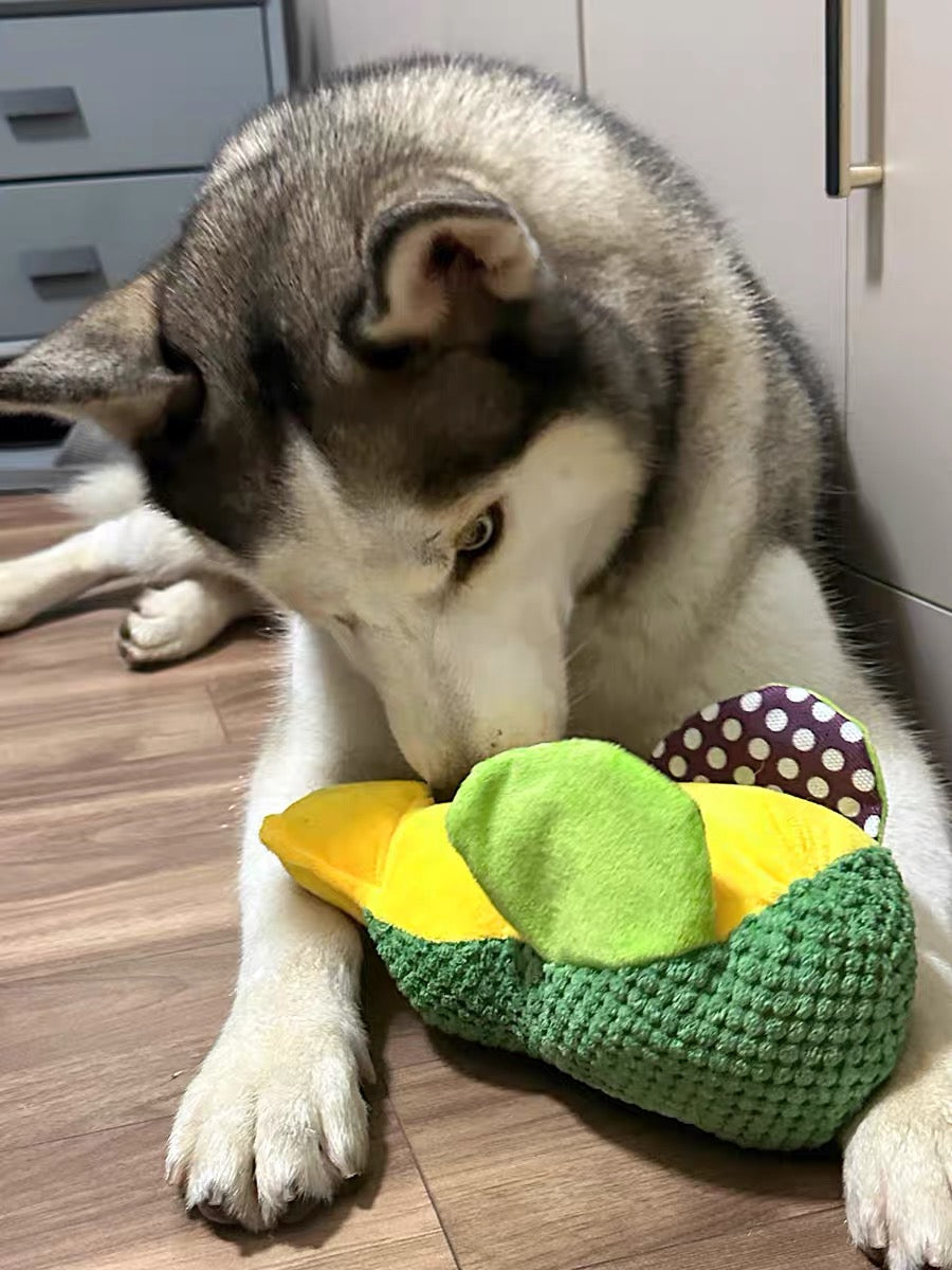 Large Soft Plush Dog Toy With two squeakers for added fun!