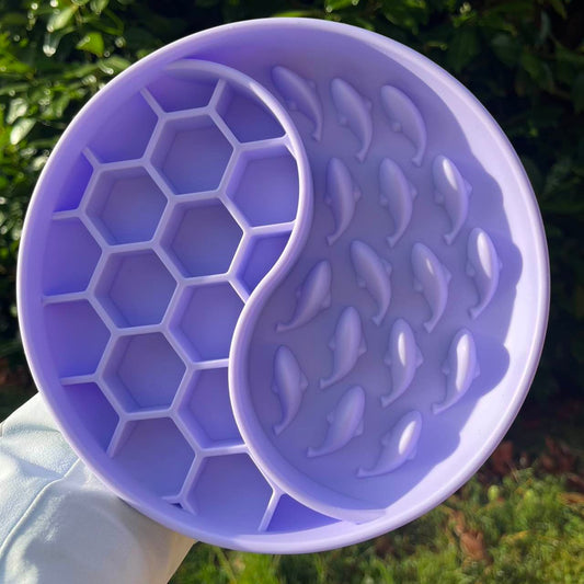 Honeycomb Slow Feeder Bowls Purple