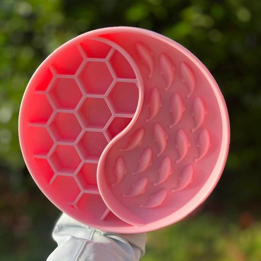 Honeycomb Slow Feeder Bowls Pink