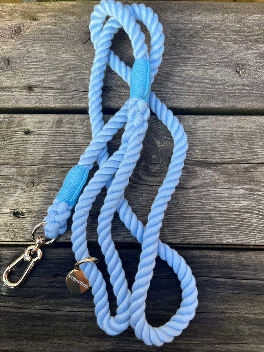 5ft Dog Rope Lead Blue