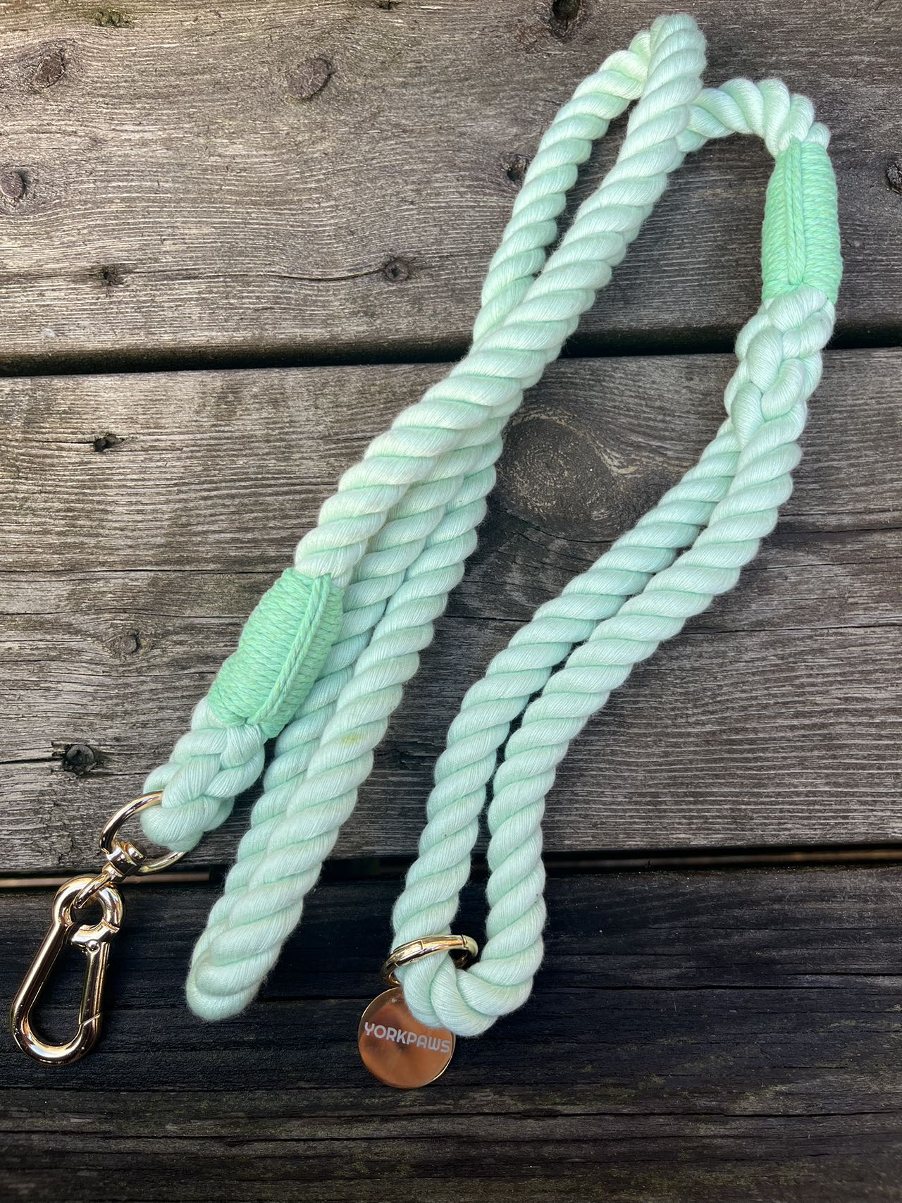 5ft Dog Rope Lead Light Green