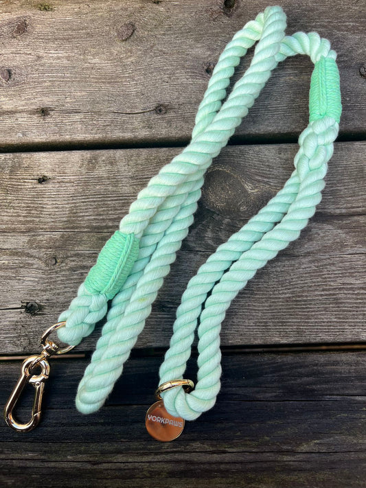 5ft Dog Rope Lead Light Green