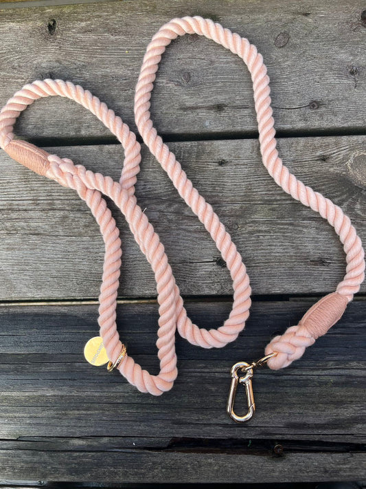 5ft Dog Rope Lead Pink