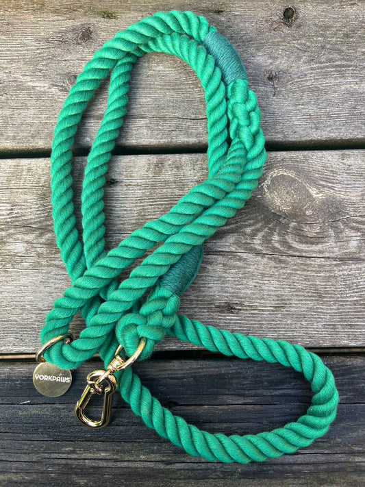 5ft Dog Rope Lead Green