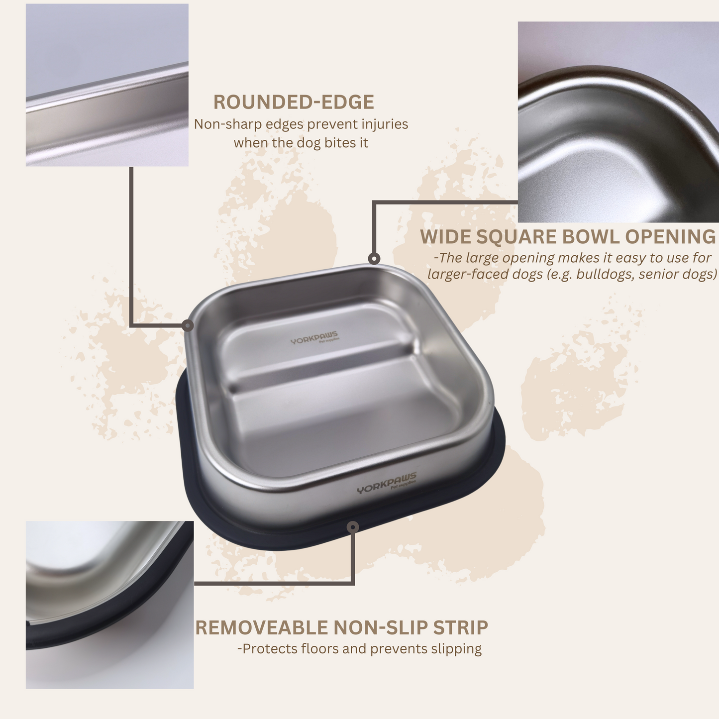 Stainless Steel Elevated Food Bowl