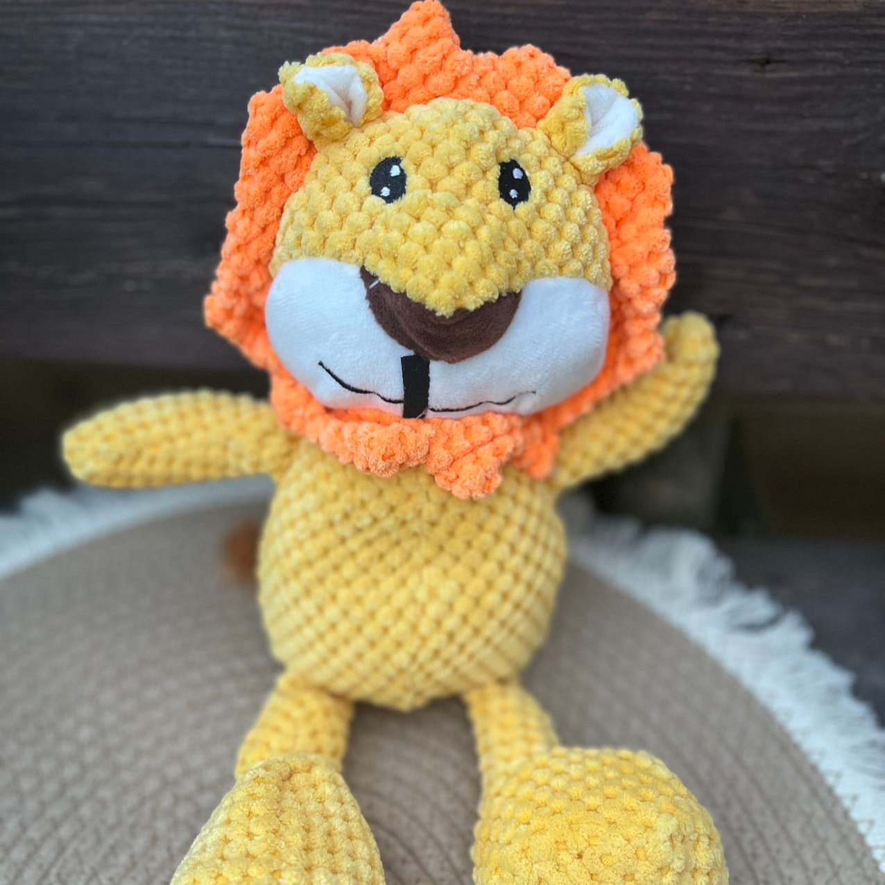 lion plush dog toy